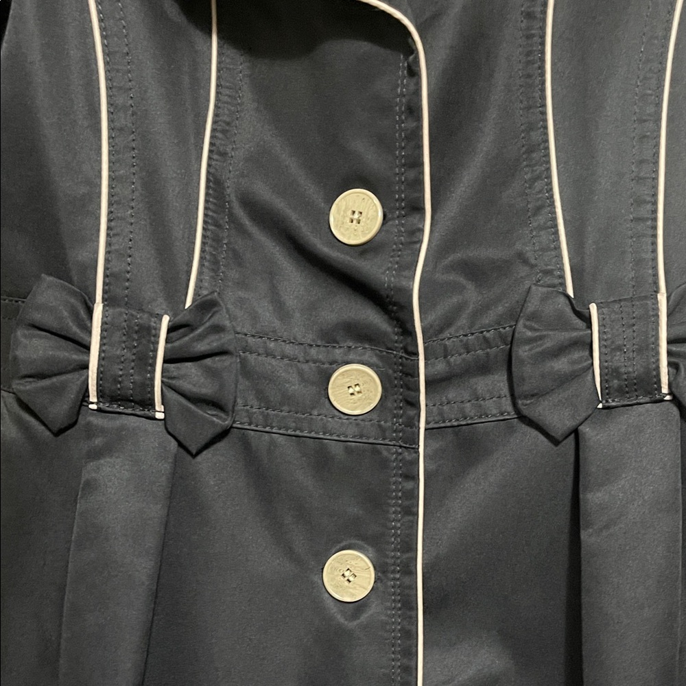Kensie Black Trench Coat with Cream Piping
#17 - Picture 4 of 6
